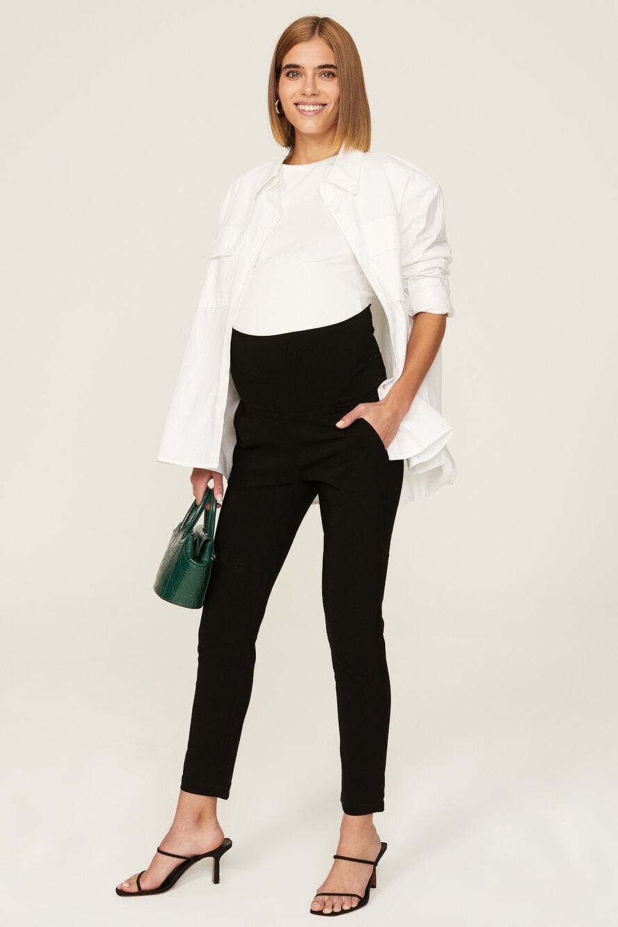 Soon Dream Maternity Black Skinny Capri Dress Pants Size M